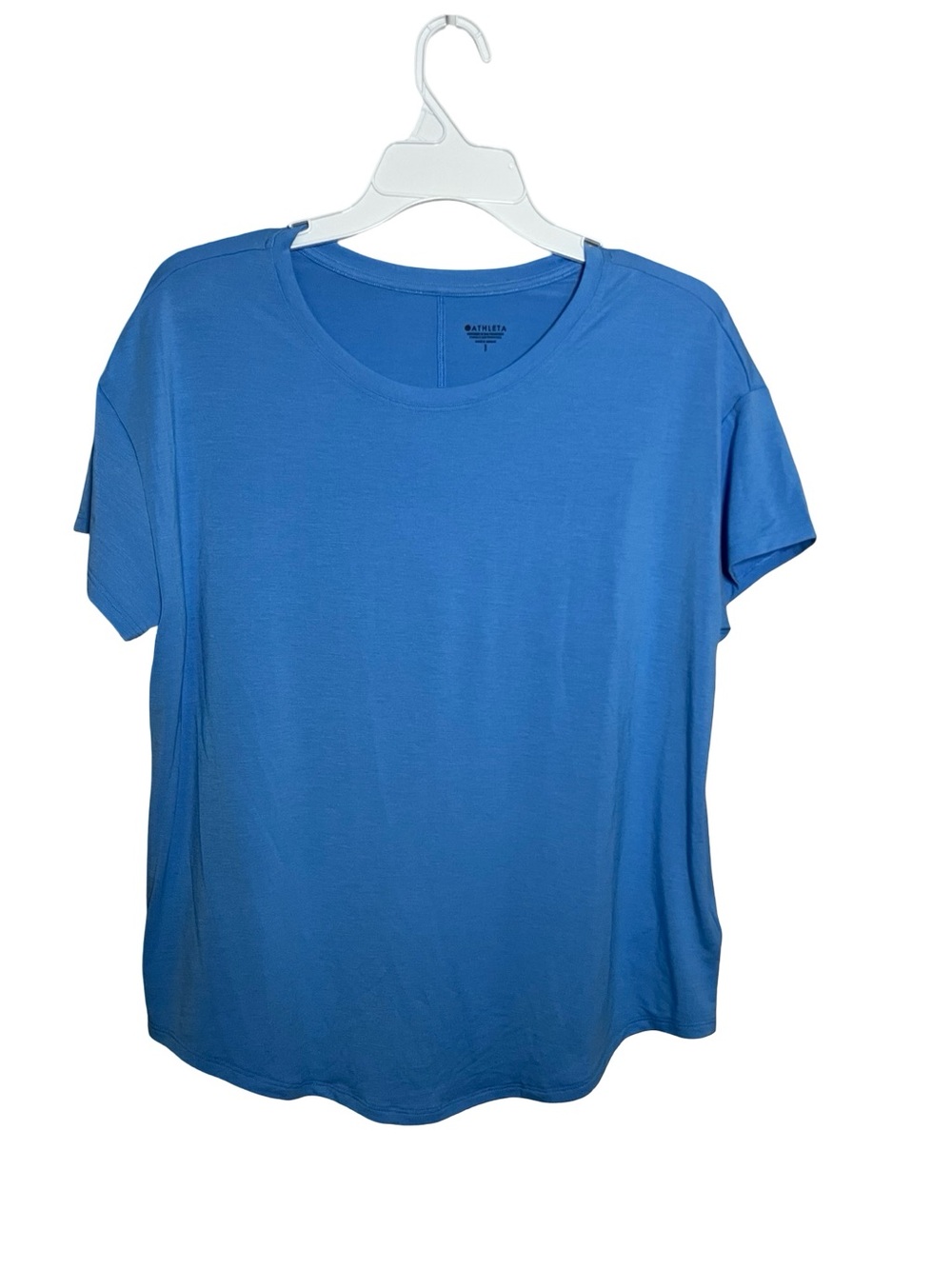 Athleta Bright Blue Short Sleeve Crewneck Tee